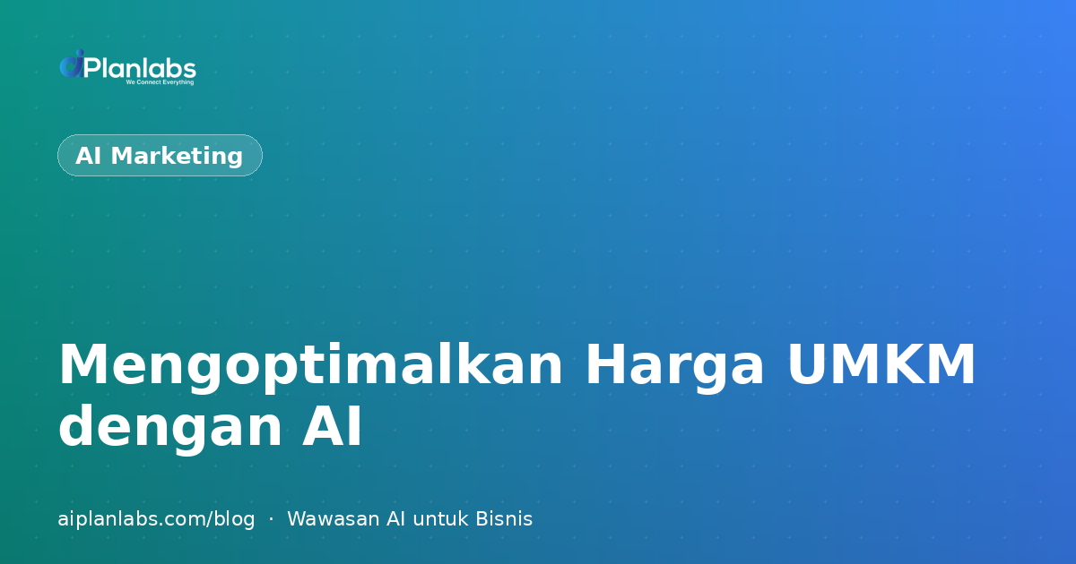 Mengoptimalkan Harga UMKM dengan AI